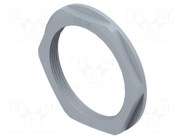 Nut; PG48; polyamide; 70mm; grey; Thread: PG; Entrelec TE Connectivity 1SNG607068R0000