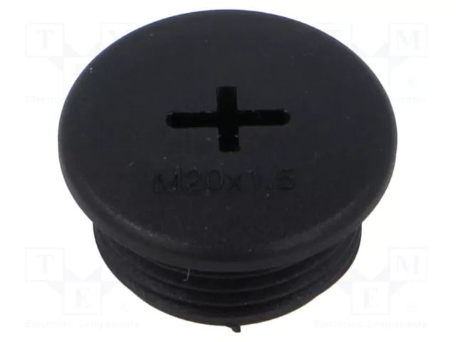 Stopper; M20; 1.5; IP68; polyamide; black; Entrelec; Thread: metric TE Connectivity 1SNG620018R0000