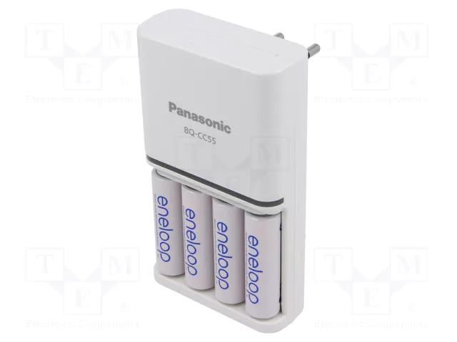 Charger: microprocessor-based; Ni-MH; Size: AA,AAA PANASONIC K-KJ55MCD40E