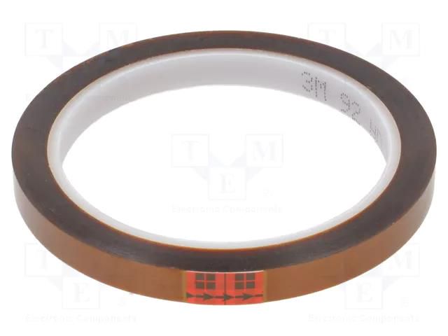 Tape: electrical insulating; W: 9mm; L: 33m; Thk: 0.076mm; silicone 3M 3M-92-9-33