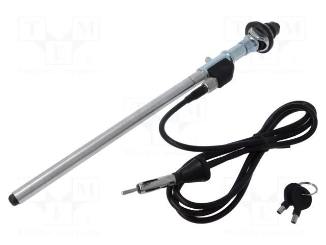 Antenna; telescopic; 0.9m; AM,FM; universal; 1.5m; black,silver MTA 15-7677153