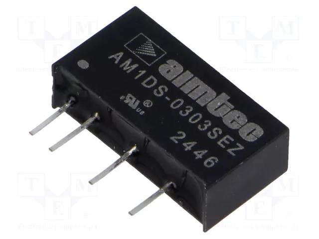 Converter: DC/DC; 1W; Uin: 2.97÷3.63VDC; Uout: 3.3VDC; Iout: 303mA AIMTEC AM1DS-0303SEZ