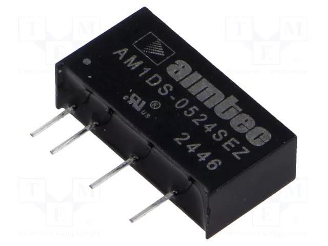 Converter: DC/DC; 1W; Uin: 4.5÷5.5VDC; Uout: 24VDC; Iout: 42mA; SIP7 AIMTEC AM1DS-0524SEZ