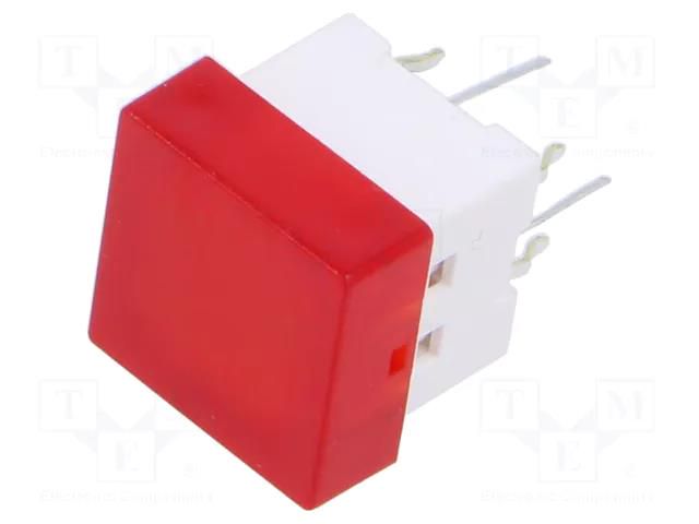 Switch: keypad; Pos: 2; SPST-NO; 0.05A/24VDC; red; LED; red; THT OMRON Electronic Components B3W-9010-R1R