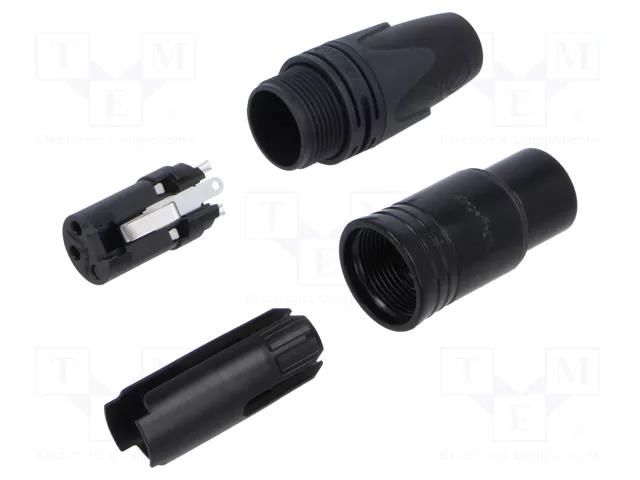 Connector: XLR; plug; female; PIN: 3; straight; for cable; soldering NEUTRIK NTR-NC3FXX-14BAGD