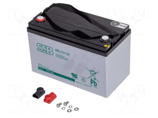 Re-battery: acid-lead; 12V; 110Ah; AGM; 328x172x220mm; 30kg SSB ACCU-SBL110-12I/S