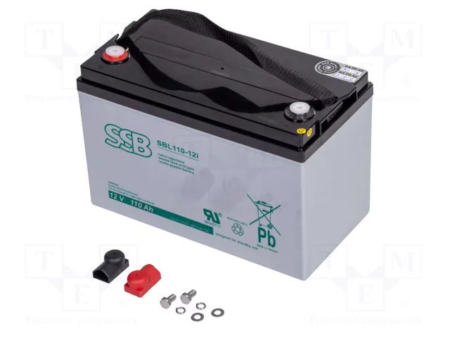 Re-battery: acid-lead; 12V; 110Ah; AGM; 328x172x220mm; 30kg SSB ACCU-SBL110-12I/S