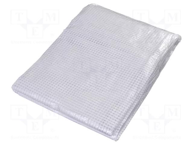Tarpaulin; L: 4m; Width: 4m; polyetylene; transparent; 100g/m2; 16m2 PLAST PL.07-06-0404