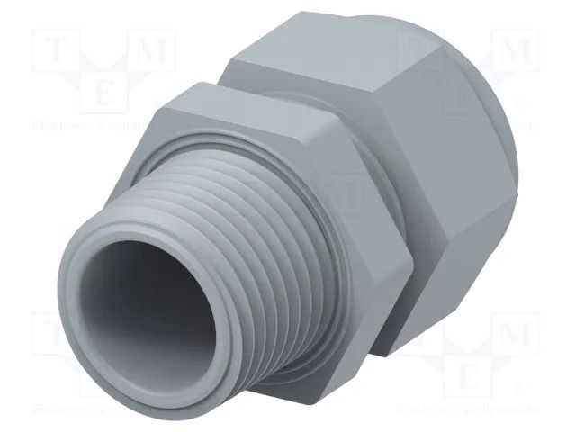 Cable gland; without nut; NPT1/2"; IP68; polyamide; grey; Entrelec TE Connectivity 1SNG601167R0000
