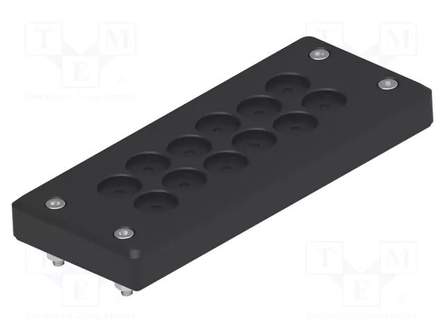 Multigate grommet; black; Holes no: 12; -40÷80°C; 5÷13mm; IP65 TE Connectivity 1SNG603004R0000