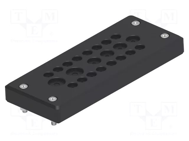Multigate grommet; black; Holes no: 22; -40÷80°C; IP65; Entrelec TE Connectivity 1SNG603008R0000
