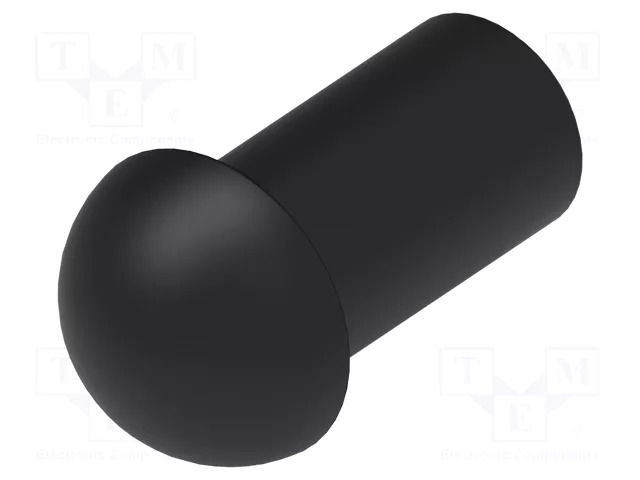 Stopper; polyamide; black; Entrelec; Ø: 6.4mm; Size: 9; L: 12mm TE Connectivity 1SNG610006R0000