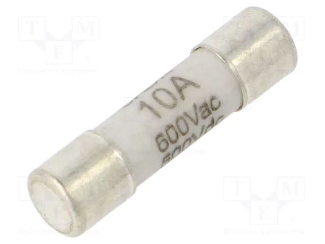 Fuse: fuse; 10A; 500VAC; time-lag; ceramic,cylindrical; 5x20mm BEL FUSE 0ADKC9100-BE