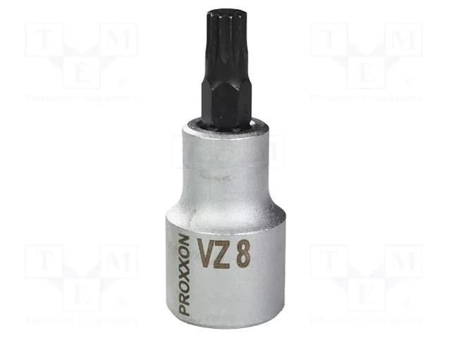 Socket; 12-angles,socket spanner; Size: VZ8; 1/2"; 55mm PROXXON PR23321