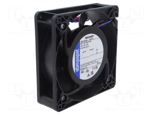 Fan: DC; axial; 24VDC; 127x127x38mm; 270m3/h; 56dBA; ball; 5000rpm EBM-PAPST DV5214N