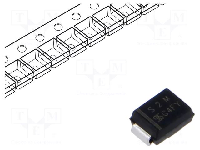 Diode: rectifying; SMD; 1kV; 2A; SMB; reel,tape TAIWAN SEMICONDUCTOR S2M-TSC