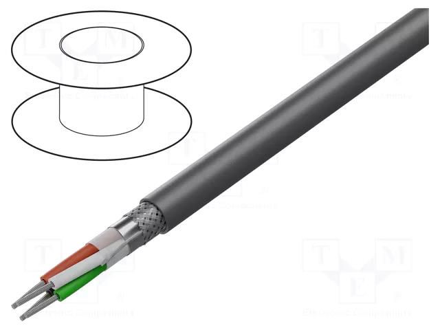 Wire; EcoCable Mini; 8x22AWG; MPPE; dark grey; 300V; halogen free ALPHA WIRE 78338-SL001