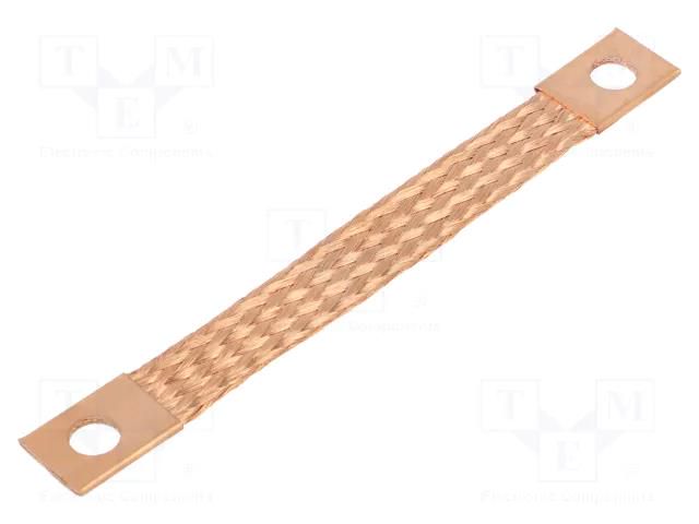 Braids; earthing tape; 25mm2; Ø1: 9mm; Ø2: 9mm; 150A; L: 0.18m BM GROUP BM61220