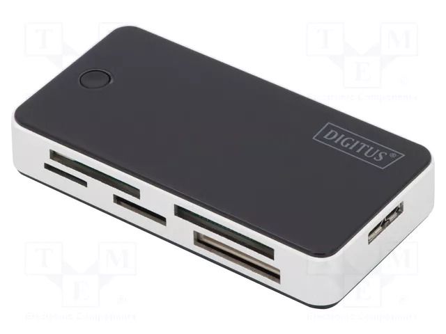 Card reader: memory; USB B micro socket; USB 3.0; black,silver DIGITUS DA-70330-1