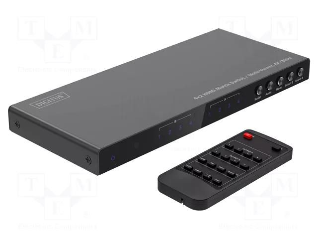 Switch; HDCP 1.4,HDMI 1.4; Support: 4K,HDCP,UHD 2160p; black DIGITUS DS-55345