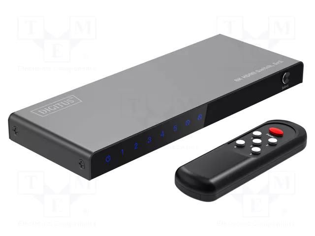 Switch; HDCP 2.2,HDMI 2.1; black; Out: HDMI socket DIGITUS DS-55334