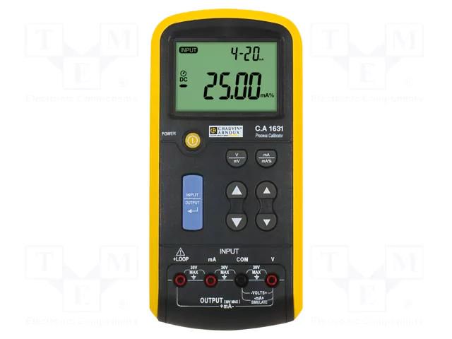 Meter: calibrator; voltage,current; VDC: 0÷100mV,10V; I DC: 0÷24mA CHAUVIN ARNOUX CA-1631