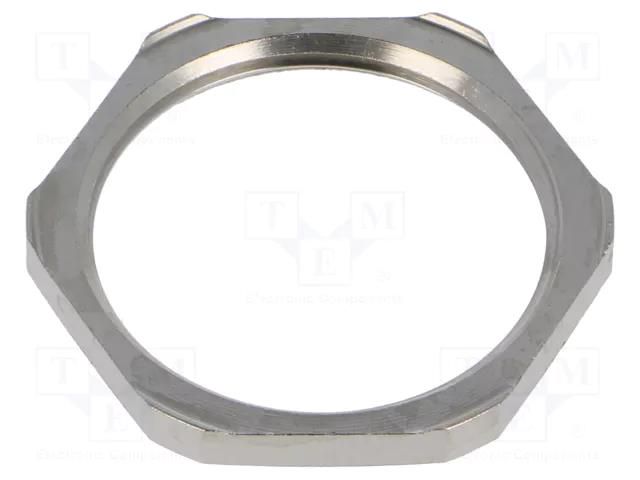 Nut; with earthing; M32; brass; 36mm; Thread: metric; Pitch: 1.5 HELUKABEL HELU-90169