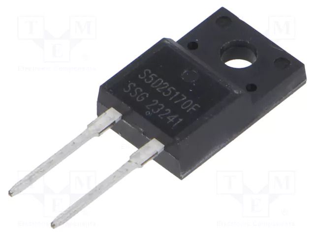 Diode: Schottky rectifying; SiC; THT; 1.7kV; 25A; ITO220AC; 171.1W SMC DIODE SOLUTIONS S5D25170F-SMC
