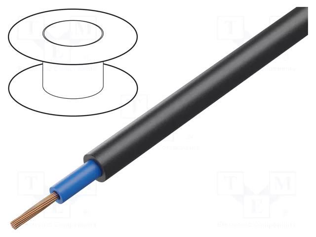 Wire; N2XH; 1x50mm2; stranded; Cu; LSZH; black; 600V,1000V HELUKABEL N2XH-O-1X50
