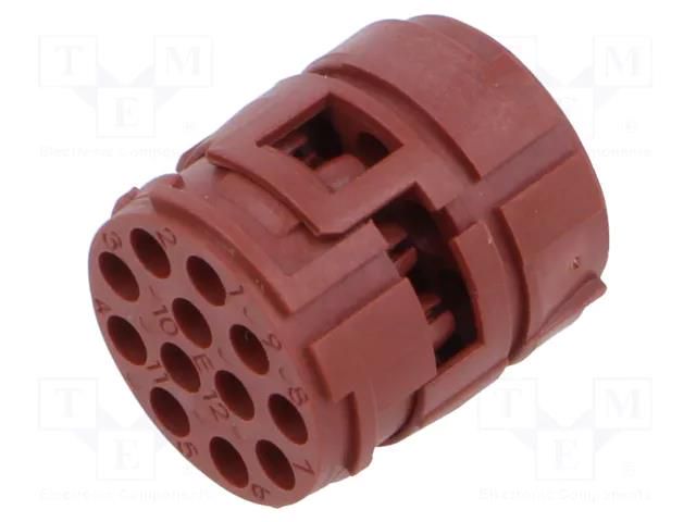 Connector: M23; contact insert; PIN: 12; 7A; w/o contacts; 100V LAPP 73002719