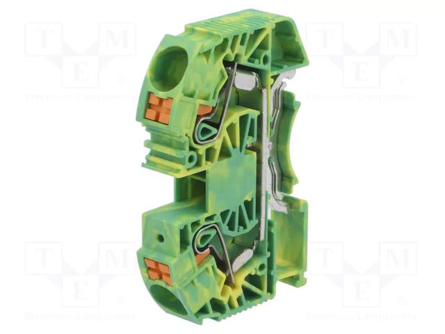 Splice terminal: rail; DS; for DIN rail mounting; spring clamp DEGSON ELECTRONICS DS16-PE-01P-1C