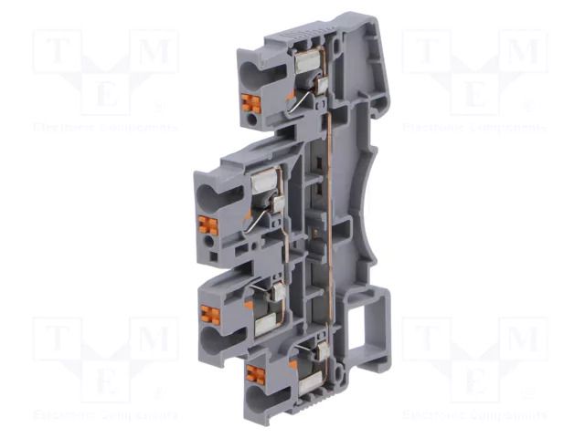 Splice terminal: rail; DSKK; for DIN rail mounting; spring clamp DEGSON ELECTRONICS DSKK2.5-01P-11