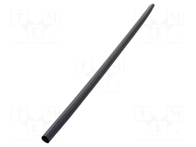 Heat shrink sleeve; dual wall,glued; 4: 1; 32mm; L: 1.2m; black TE Connectivity HTAT-32/8-0-STK