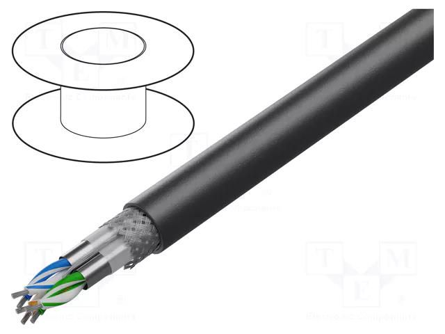 Wire; Alpha Essential Data&Bus; 2x2x22AWG; stranded; Cu; PVC; 300V ALPHA WIRE 6455-BK005