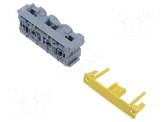 Case; push-in; ways: 2; polyamide 66; grey; Kit: holder MTA 0101660