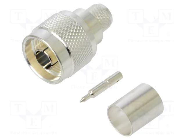 connector N Str Plg Hex 50Ohm Silver Pltd PSF 1/4M TE Connectivity 1-1337410-0