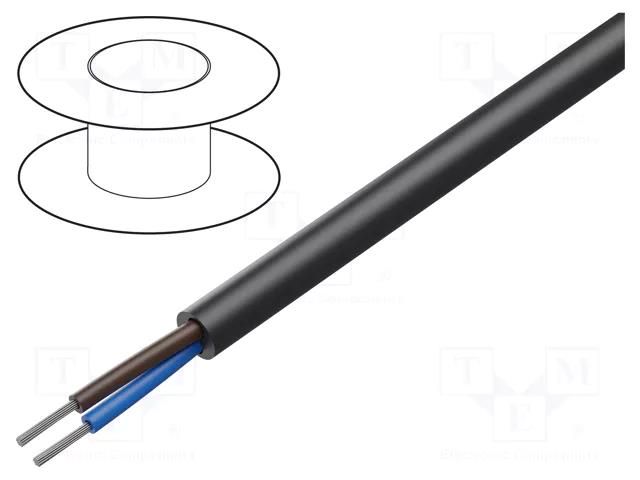 Wire; SiHF UL/CSA; 2x0.5mm2; Cu; stranded; silicone; black HELUKABEL SIHF-UL-2X0.5