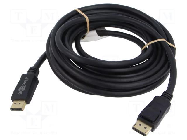 Cable; DisplayPort plug,both sides; PVC; Len: 5m; black; Core: CCS Goobay GOOBAY-74746