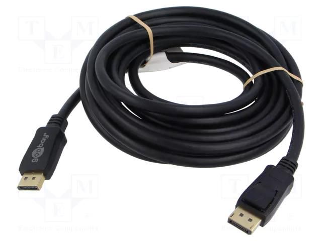 Cable; DisplayPort plug,both sides; PVC; Len: 5m; black; Core: Cu Goobay GOOBAY-74750