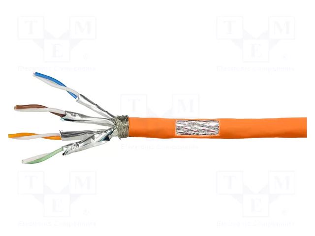 Wire; S/FTP; 4x2x23AWG; 7; wire; OFC; Insulation: LSZH; orange; 100m LOGILINK CPV0060