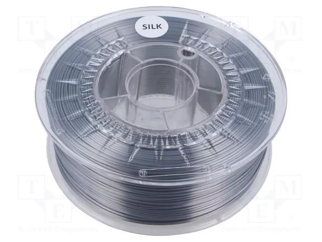 Filament: SILK; Ø: 1.75mm; silver; 225÷245°C; 1kg DEVIL DESIGN DEV-SILK-1.75-SR