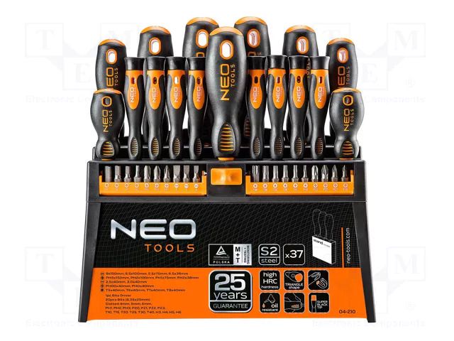 Phillips,slot,Torx®; 37pcs; Screwdriver: universal-set NEO TOOLS NEO-04-210