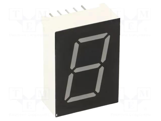 Display: LED; 7-segment; 20.4mm; 0.8"; No.char: 1; RGB; cathode OPTOSUPPLY OSL10801-LRGB