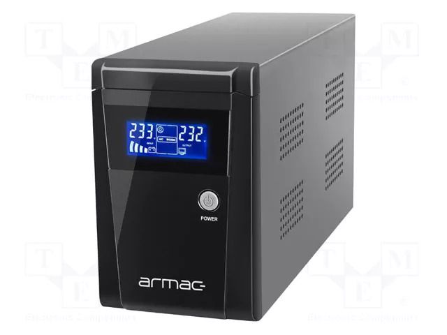 Power supply: UPS; 650W; 1000VA; 195÷255V; 350x120x188mm; 7Ah; 6h ARMAC O/1000E/LCD