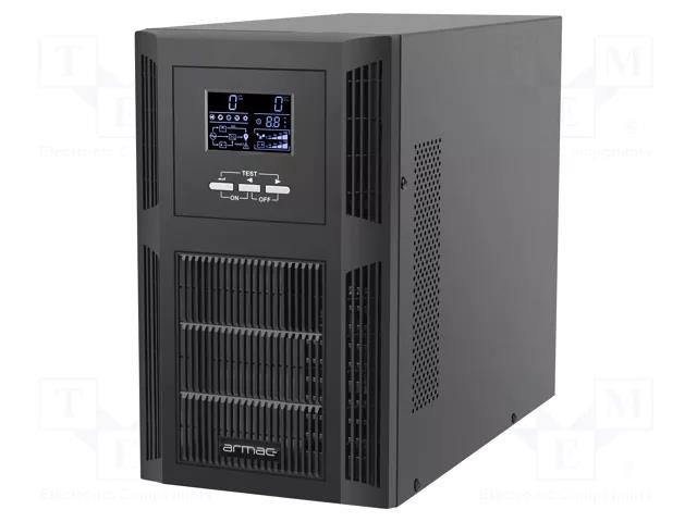 Power supply: UPS; 2000W; 2000VA; 208÷240V; 347x145x225mm; 9Ah ARMAC O/2000I/PF1