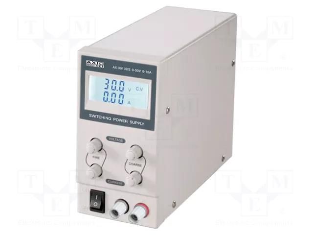 Power supply: laboratory; switching,single-channel; 0÷30VDC AXIOMET AX-3010DS