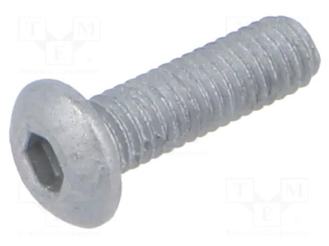 Screw; M3x10; 0.5; Head: button; hex key; HEX 2mm; steel; zinc BOSSARD B3X10/BN13255