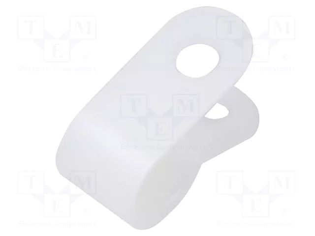 Fixing clamp; 6.4mm; polyamide; natural; Cable P-clips ESSENTRA ESS-20560324