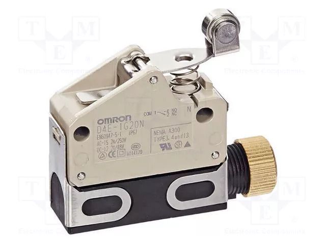 Limit switch; NO + NC; 5A; max.250VAC; max.250VDC; IP67; -10÷80°C OMRON D4E-1G20N