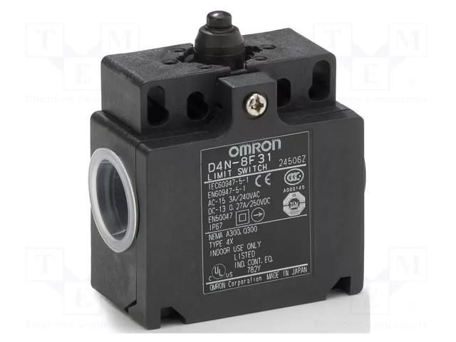 Limit switch; plunger; 10A; max.240VAC; max.250VDC; 2x M20; IP67 OMRON D4N-8A31